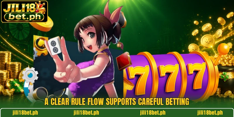 A clear rule flow supports careful betting A clear rule flow supports careful betting