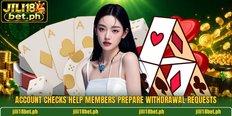 Account checks help members prepare withdrawal requests
