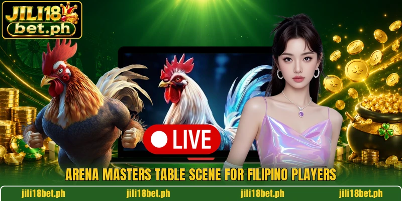 Arena masters table scene for Filipino players Arena masters table scene for Filipino players