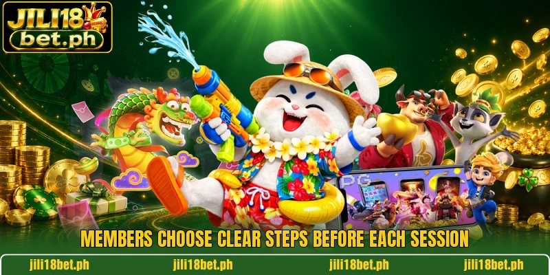 Members choose clear steps before each session