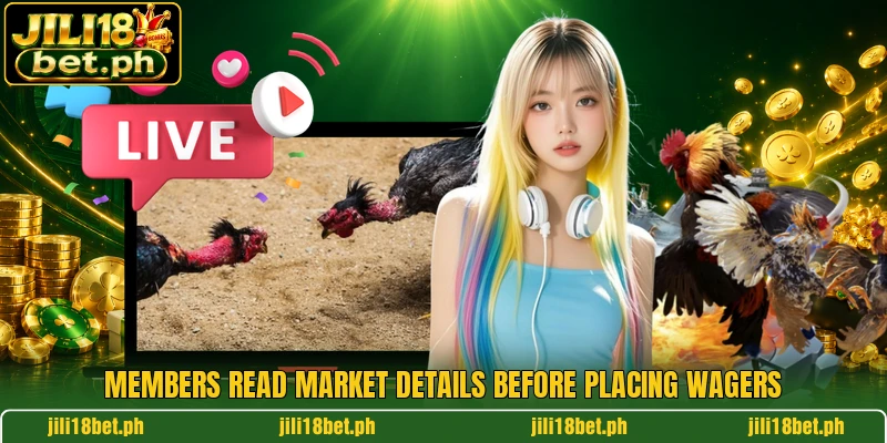 Members read market details before placing wagers Members read market details before placing wagers