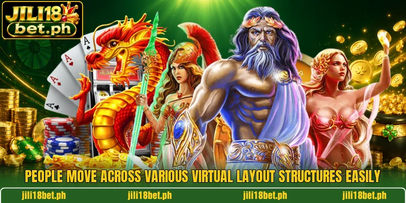 People move across various virtual layout structures easily