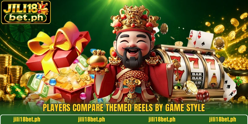 Players compare themed reels by game style