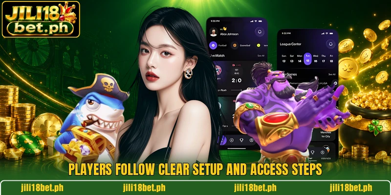 Players follow clear setup and access steps