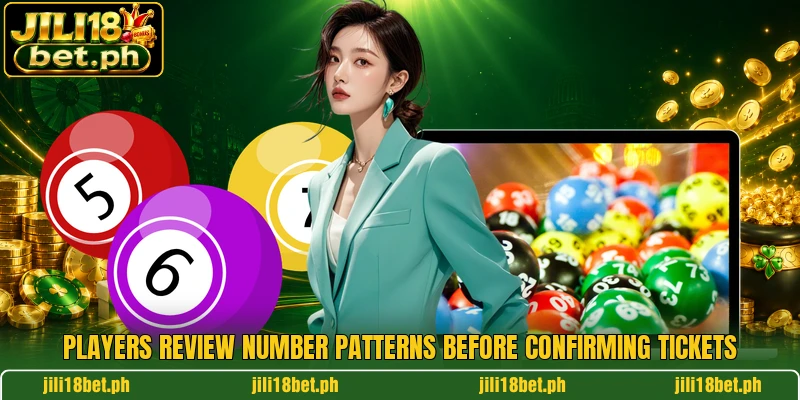 Players review number patterns before confirming tickets Players review number patterns before confirming tickets