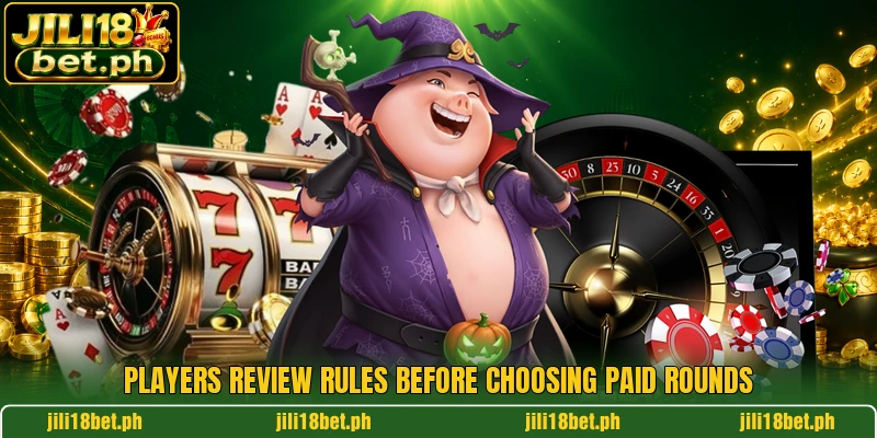 Players review rules before choosing paid rounds
