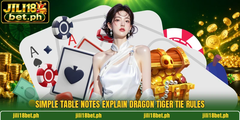 Simple table notes explain dragon tiger tie rules
