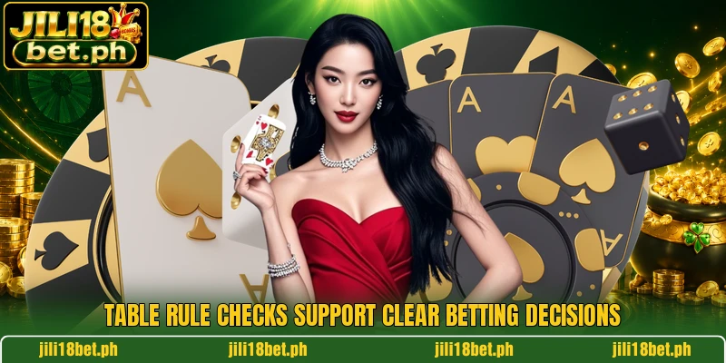 Table rule checks support clear betting decisions